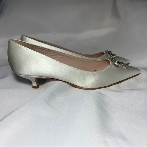NWT Kate Spade New York Derbie Kitten Heel - Ivory - Picture 7 of 12